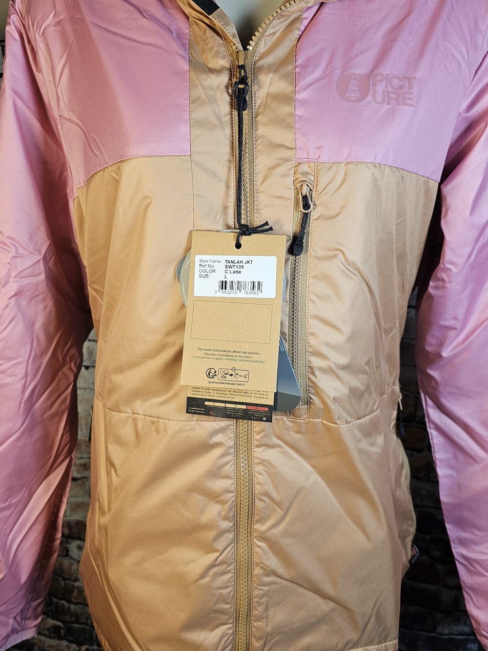 NWT Picture Organic Tanlah Jacket Large PrimaLoft Hooded DWR Outdoor Coat